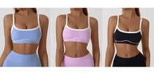 Load image into Gallery viewer, Yoga Sports Bra Color Clashing Shock Absorbing Brassiere Women Full Cup Breathable Gym Tube top Bra Yoga Workout Underwear

