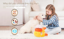 Load image into Gallery viewer, 2-in-1 Interactive Dog Toy Pet Automatic Food Treat Dispenser Cartoon Duck Design Slow Food Pet Snack Feeder for Dog Training
