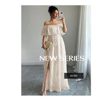 Load image into Gallery viewer, Boho Chic White Maxi Dress
