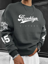 Load image into Gallery viewer, The new men's round-neck hoodie for Spring and Autumn 2025 features street fashion and soft 3D digital pattern printing
