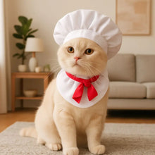 Load image into Gallery viewer, Pet Accessories Cute Pet Cooking King Hat Adjustable Comfortable Chef Hat Set Stylish Cat Cosplay Hat Pet Fashion Show

