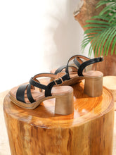 Load image into Gallery viewer, Women Cross Toe Square Heel Sandals
