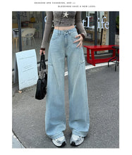 Load image into Gallery viewer, High Waisted Wide Leg Jeans Women Cotton Retro Denim Y2k Loose Fashion Design Sense Pant Streetwear Baggy Straight Trouser Woman

