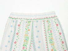 Load image into Gallery viewer, Women's Printed Shorts Set Summer Asymmetric Hem Wide Straps Loose Top Elastic Waist Lace Trim Shorts Fashion Casual 2 Piece Set
