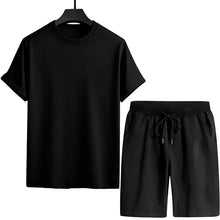 Load image into Gallery viewer, Men's Tracksuit T-shirts and Sports Shorts Urban Casual Fashion Short Sleeve Outfits Male Summer Home Outdoor Comfort Tees Set

