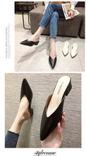 Load image into Gallery viewer, Women High Heels Slippers  Baotou Women Shoes Sexy Pointed Toe Chunky Heels Mules Outdoor Walking Slides Chaussure Femme 2024
