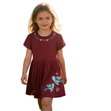 Load image into Gallery viewer, Dinosaur Embroidered Summer Girls Dress
