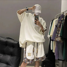 Load image into Gallery viewer, Sweatshirts Tracksuit T-shirts Shorts Suits For Men Spliced Graphic Sweatsuit Cotton Man Sets Luxury Offer Youthful Emo Kpop Xl
