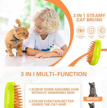 Load image into Gallery viewer, Comb Accessories for Cats 3-in-1 Cats Pet Products Electric Cats Hair Brush Sprayer Grooming Supplies Steam Massage Tool Pets
