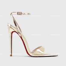 Load image into Gallery viewer, Fashionable and Sexy High Heels 2025 New Pointed Toe Open Toe Straight Buckle Sandals for Women's Fashion Plus Size Shoes
