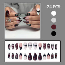 Load image into Gallery viewer, 24pcs Thriller Style False Nails With Halloween Ant Bugs Pattern Wearable Press On Nails Ballet Black Punk Nail Art Decoration
