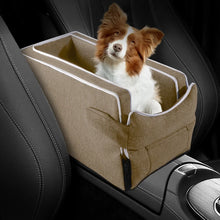 Load image into Gallery viewer, Car Center Console Pet Bed Mat   Fiber Pet Safety Seat  Essential for Cat &amp; Do Travel  Small pet car carrierNon-slip pet car s
