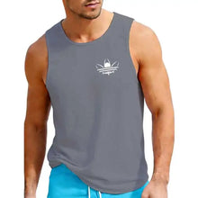 Load image into Gallery viewer, Men Summer Breathable Mesh Tank Top, Stylish Logo Print Sleeveless Shirt, Casual Sports Fitness Gym Vest for Daily &amp; Workout

