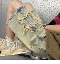 Load image into Gallery viewer, Retro High Street Denim Shorts
