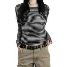 Load image into Gallery viewer, Striped Slim Long Sleeve Tee
