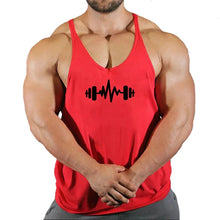 Load image into Gallery viewer, Gym Top Men T-shirts Fitness Man Clothes Muscular Bodybuilding Shirt Singlet Stringer Clothing Vest Men's Singlets Vests Tops
