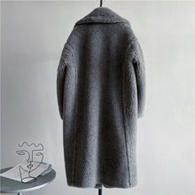 Load image into Gallery viewer, Winter Jacket Women Long Coat  Wool Woven Fabric Thick Warm Outerwear Oversize Fashion Streetwear Teddy Bear Coats
