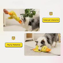 Load image into Gallery viewer, Dog sleeping with a dog hug duck toys to relieve boredom of little yellow duck pet interactive plush doll pet supplies
