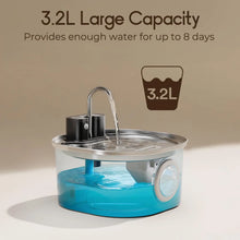 Load image into Gallery viewer, 3L Stainless Steel Wireless Recharging Sensor Cat Water Fountain Auto Drinking Fountain For Cats Dog Drinker Pet Dispenser Bowl
