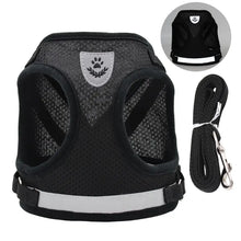 Load image into Gallery viewer, Pet Leash Undershirt Harnesses Mesh Breathable Adjustable Easy Control Reflective Undershirt Dog Harness Collar
