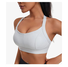 Load image into Gallery viewer, Women High Impact Sports Bra Criss Cross Back Padded Bra Workout Fitness Sports Yoga Bras Shockproof Sport Crop Top Vest

