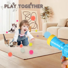 Load image into Gallery viewer, Cat Toys Interactive Launch Training Toy For Pet Kitten Creative Mini Shooting Gun Games Stretch Plush Ball Toys Pet Supplies
