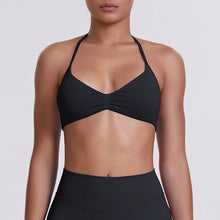 Load image into Gallery viewer, Sport Bra Strappy Bra Top Women High Support Thin Strap Halter Sport Seamless Bras Scrunch Workout Yoga Tank
