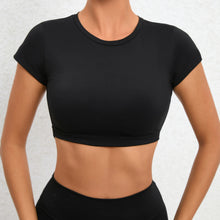 Load image into Gallery viewer, Sports Muscle Back Tee Without Padded Women Backless Sports Shirts Workout Gym Training Yoga T-Shirt Outdoor Open Back Tops
