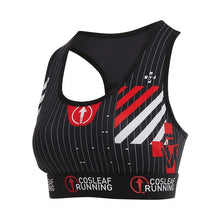 Load image into Gallery viewer, Black Stripe Sports Bras Women Racerback Sleeveless Elastic Waistband Shockproof Quick Dry Stretch Training Camisole Sportswear
