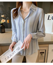 Load image into Gallery viewer, Fashion ladies shirts New elegant Women Blouses Long Sleeve Button-Down Tops blusa mujer
