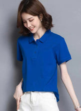 Load image into Gallery viewer, Minimal Button Polo Tee Women
