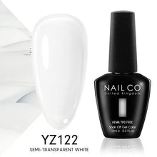 Load image into Gallery viewer, NAILCO 15ml Nail Gel Polish Semi Permanent UV Varnish Nails Art Gel Vernis Manicure TOP BASE Nails Products Supplies Equipment
