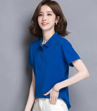 Load image into Gallery viewer, Minimal Button Polo Tee Women
