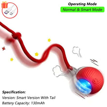 Load image into Gallery viewer, iLMH 1/2 PCS Cat Interactive Ball Toy Automatic Rolling Ball Faux Tail Rechargeable Smart Pet Electric Toy Pet Toy Imitate Mouse
