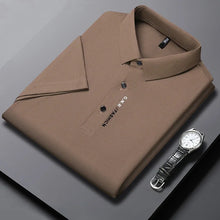 Load image into Gallery viewer, Men's Short Sleeve Solid Color Polo Shirt Breathable Comfortable Elastic Top New Arrivals Casual Business Style
