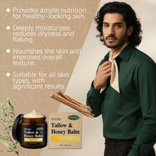 Load image into Gallery viewer, Beef Tallow Honey Balm for Men Lasting Moisturizing Dryness Soothing Skin Firming Smoothing Roughness Anti Aging Face Cream
