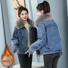 Load image into Gallery viewer, Coats Jean Jackets Women 2025 Winter Denim Jacket Designer Very Warm Latest Fashion High Quality Woman Coat Overcoat Cowgirl
