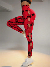 Load image into Gallery viewer, Women's Sporty Tie-Dyed Side-Cut Yoga Pants, Fashionable High-Waisted Hip-Lifting Sports Pants, Seamless Stretch Tight Pants
