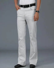 Load image into Gallery viewer, Men's Beige Loose Jeans Fashion Denim Pants For Men Casual Wide Leg Trousers Flared Jeans
