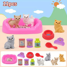 Load image into Gallery viewer, Cute Dog Pet Basket Family Toys Dog Doll Set Cage Toys Scene Playing Toys Christmas Decoration Thanksgiving Gifts color randomly

