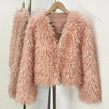 Load image into Gallery viewer, Fur Coat Eco-friendly Coats for Woman Artificial Winter Fur Coat Warm Women's Clothing New in Coats &amp; Jackets Women Tops Stones
