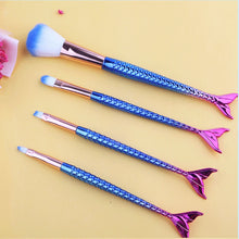 Load image into Gallery viewer, Mermaid Makeup Brushes Set Cosmetic Powder Eye Shadow Foundation Blush Brush Soft Beauty Make Up Tool Maquiagem 6 Color Gradient
