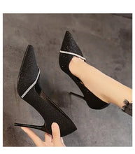 Load image into Gallery viewer, High Heels Women with 2024 New Spring and Autumn Pointy Women's Shoes Dress Wedding Shoes Temperament Banquet Single Shoes
