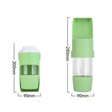 Load image into Gallery viewer, Pet Travel Water Bottle Portable with Food Container Foldable 2in1 Pet Outdoor Bowl Puppy Dog Cat Travel Drinking Food Feeder
