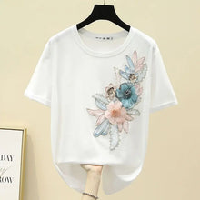 Load image into Gallery viewer, Summer Women T shirts Short Sleeve Basic Shirts Korean Style WOmen Tops Tees
