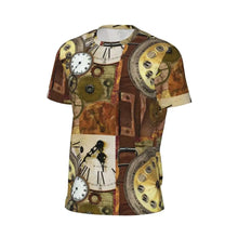 Load image into Gallery viewer, Gym T Shirt For Men Steampunk Design T-Shirts Fashion Wonderful Clockwork Vintage Summer Tees O Neck Streetwear Design Tops
