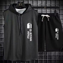Load image into Gallery viewer, Men's track suit summer sportswear two-piece t-shirt shorts brand tracksuit jogging men's sports suit fitness clothes exercise
