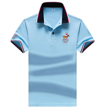 Load image into Gallery viewer, Polo Shirt Men Summer New Men's Short-Sleeved Polo Shirt Mens Embroidery Synthetic Fiber Fabric Youth Casual Business Polo Shirt
