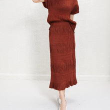 Load image into Gallery viewer, Flowy Pleated Chiffon Maxi Skirt
