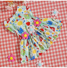 Load image into Gallery viewer, Adorable Printed Puppy Summer Dress
